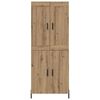 vidaXL Highboard 2 pcs Artisan-Eiche Holzwerkstoff