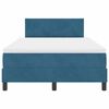 vidaXL Boxspringbett mit Matratze Dunkelblau 120 x 200 cm Samt