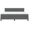 vidaXL Boxspringbett mit Matratze Dunkelgrau 180 x 200 cm Stoff