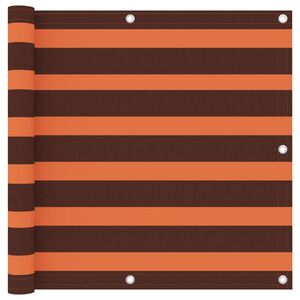 vidaXL Balkon-Sichtschutz Orange und Braun 90x300 cm Oxford-Gewebe