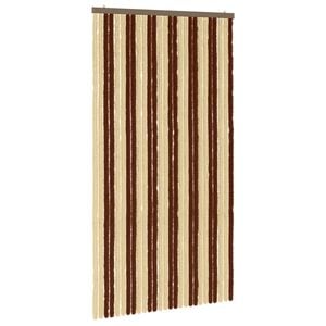 vidaXL Insektenschutzvorhang Chenille Braun und Beige 118 x 220 cm