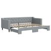 vidaXL Tagesbett Ausziehbar Hellgrau 80x200 cm Stoff