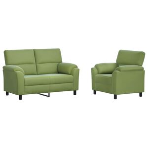 vidaXL Sofa-Set 2 pcs Hellgr&uuml;n Samt