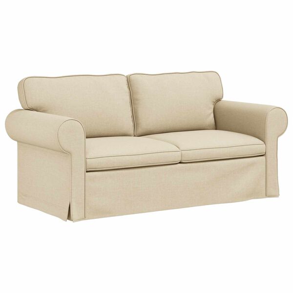 vidaXL Sofa Creme Gesamtabmessungen: 175 x 82 x 80 cm (B x T x H) Samt