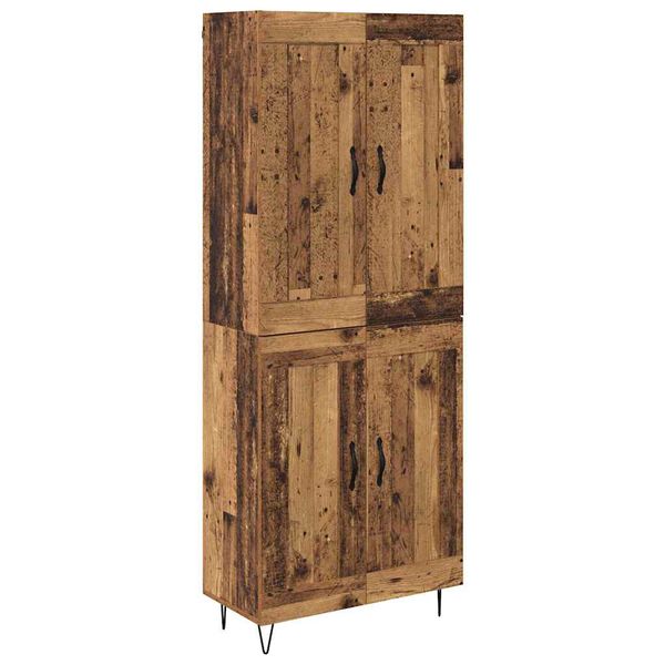 vidaXL Highboard Altholz 69,5 x 34 x 180 cm Holzwerkstoff