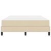 vidaXL Boxspringbett mit Matratze Creme 140 x 190 cm Stoff