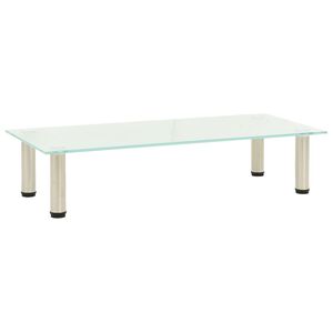 vidaXL TV-Tisch 80x35x17 cm Satiniertes Hartglas