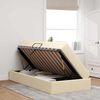 vidaXL Aufbewahrungsbett mit Matratze Creme 100 x 200 cm Polyester