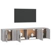 vidaXL 3-tlg. TV-Schrank-Set Grau Sonoma Holzwerkstoff