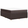 vidaXL Boxspringbett mit Matratze Dunkelbraun 140x190 cm Stoff