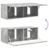 vidaXL TV-Schrankset Wandmontiert 2 pcs Beton Grau Holzwerkstoff