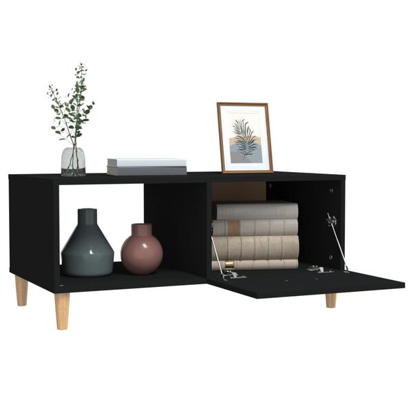 vidaXL Couchtisch Schwarz 89,5x50x40 cm Holzwerkstoff
