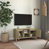 vidaXL TV-Schrank mit Massivholz-Beinen Sonoma-Eiche 103,5x35x50 cm