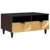 vidaXL Couchtisch Schwarz und Gold 80 x 54 x 40 cm massives Mangoholz