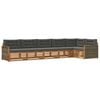 vidaXL Outdoor-Sofagarnitur 6 stk. Natur und Anthrazit