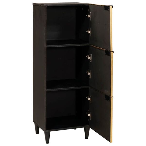 vidaXL Seitenschrank mit Speicher Schwarz und Gold 40 x 33,5 x 110 cm