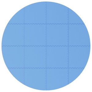 vidaXL Pool Bodenschutzmatte 16 stk. &Oslash; 235 cm Rund EVA-Schaum Blau