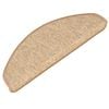 vidaXL Stufenmatten 15 Stk. 65x21x4 cm Hellbraun Halbrund Gro&szlig;