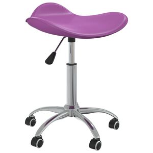 vidaXL Friseur Rollhocker Lila Kunstleder