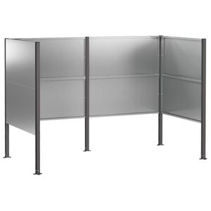 vidaXL M&uuml;lltonnen-Sichtschutz 167 x 85 x 113 cm Verzinkter Stahl