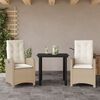 vidaXL 5-tlg. Garten-Essgruppe mit Kissen Beige Poly Rattan