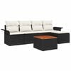 vidaXL Garten-Sofa-Set 6 pcs Schwarz Poly Rattan