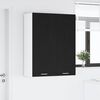 vidaXL H&auml;ngeschrank mit Speicher Schwarz Eichen-Optik 80 x 31 x 100 cm