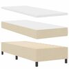 vidaXL Boxspringbett mit Matratze mit Kopfteil Creme 80 x 200 cm Stoff