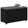 vidaXL Flurbank mit Kissen Schwarz Eichen-Optik 80 x 46 x 46 cm