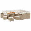 vidaXL Gartensofa-set 13 stk. 9-Sitzanzahl Beige und Creme Poly-Rattan