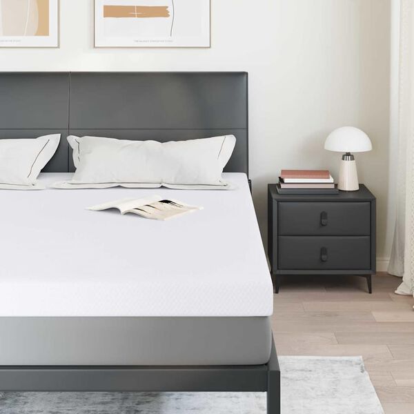 vidaXL Matratzenauflage Wei&szlig; 180 x 200 cm Jacquard Stoff