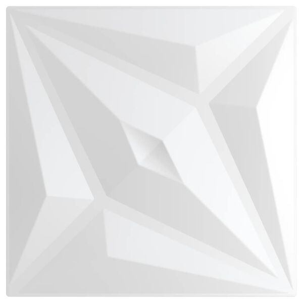 vidaXL Wandpaneele 48 Stk. Wei&szlig; 50x50 cm XPS 12 m&sup2; Stern