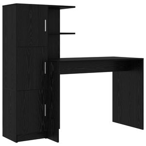 vidaXL Schreibtisch Schwarz Eichen-Optik 133,5 x 50 x 124 cm 2 stk.