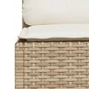 vidaXL 5-tlg. Garten-Sofagarnitur mit Kissen Beige Poly Rattan