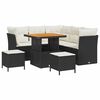vidaXL Gartensofa-set 8 stk. Schwarz Poly-Rattan