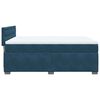 vidaXL Boxspringbett mit Matratze Blau 140x200 cm Samt