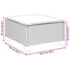 vidaXL 4-tlg. Garten-Sofagarnitur mit Kissen Schwarz Poly Rattan