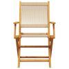 vidaXL 3-tlg. Bistro-Set Beige Polypropylen und Massivholz