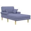 vidaXL Chaiselongue Jeans blau Stoff