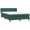 vidaXL Boxspringbett mit Matratze Dunkelgr&uuml;n 140x220 cm Samt