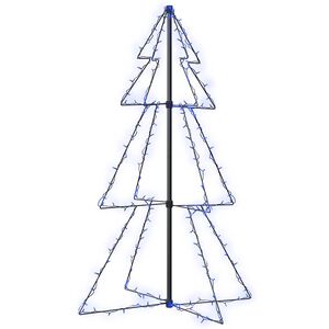 vidaXL Weihnachtsbaum in Kegelform 160 LEDs Indoor & Outdoor 78x120 cm