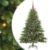 vidaXL K&uuml;nstlicher Weihnachtsbaum mit 150 LEDs Gr&uuml;n 120 cm PE und PVC