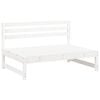 vidaXL Garten-Mittelsofa Wei&szlig; 120x80 cm Massivholz Kiefer