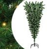 vidaXL Umgedrehter Kunst Weihnachtsbaum mit Kugelset Gr&uuml;n 150 cm PVC