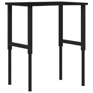 vidaXL Werkbank Dunkelbraun 80x60x(71,5-98) cm Massivholz Eiche