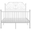 vidaXL Bettgestell Wei&szlig; Metall 120x200 cm