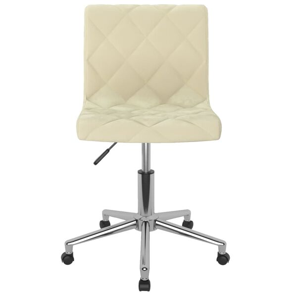 vidaXL Esszimmerst&uuml;hle 2 Stk. Drehbar Creme Samt