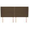 vidaXL Kopfteil mit Ohren Dunkelbraun 183x23x118/128 cm Stoff