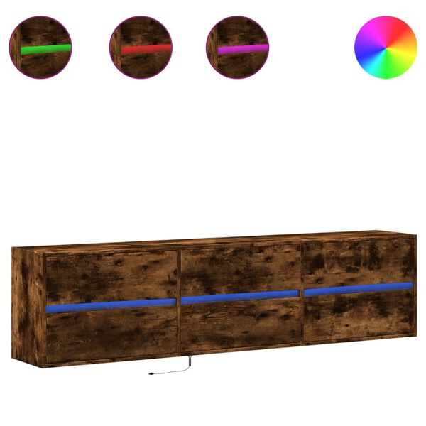 vidaXL TV-Wandschrank mit LED R&auml;uchereiche 180x31x45 cm