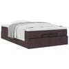 vidaXL Ottoman-Bett mit Matratze Dunkelbraun 120x200 cm Stoff
